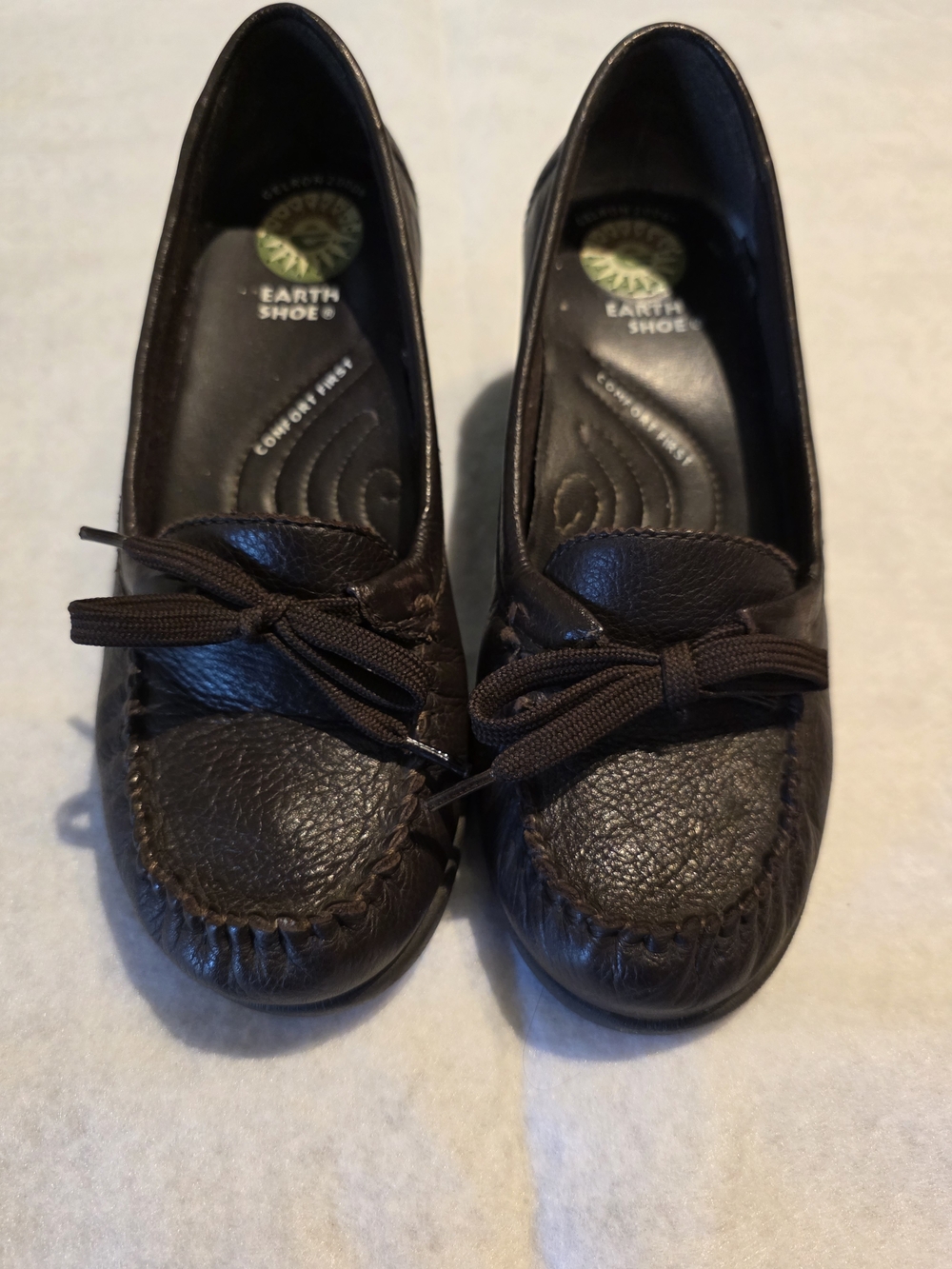 Women's Brown Leather Moccasin Loafers